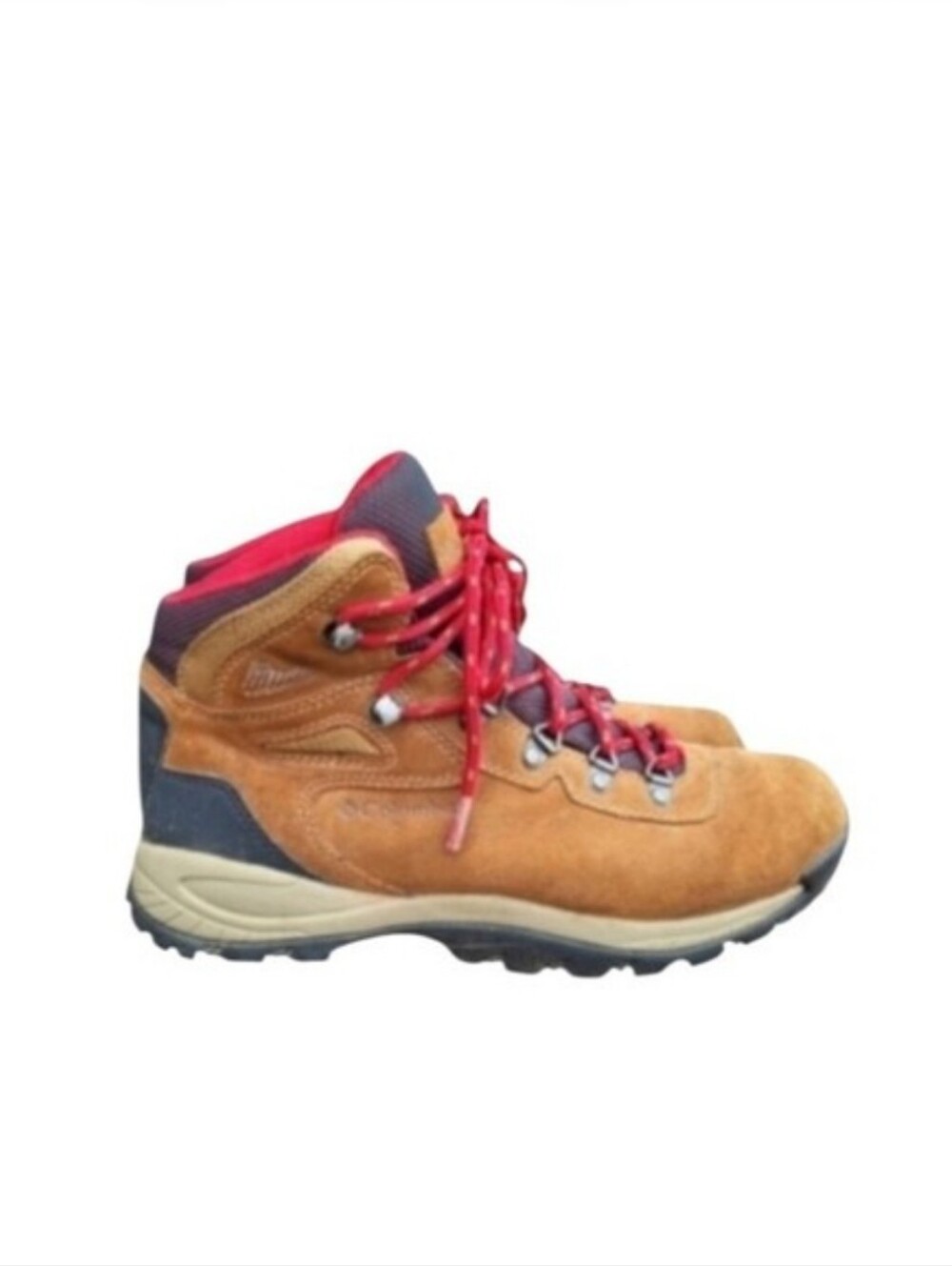 Columbia Waterproof Newton Ridge Brown Red Hiking Outdoor Trail Boot Women 9.5